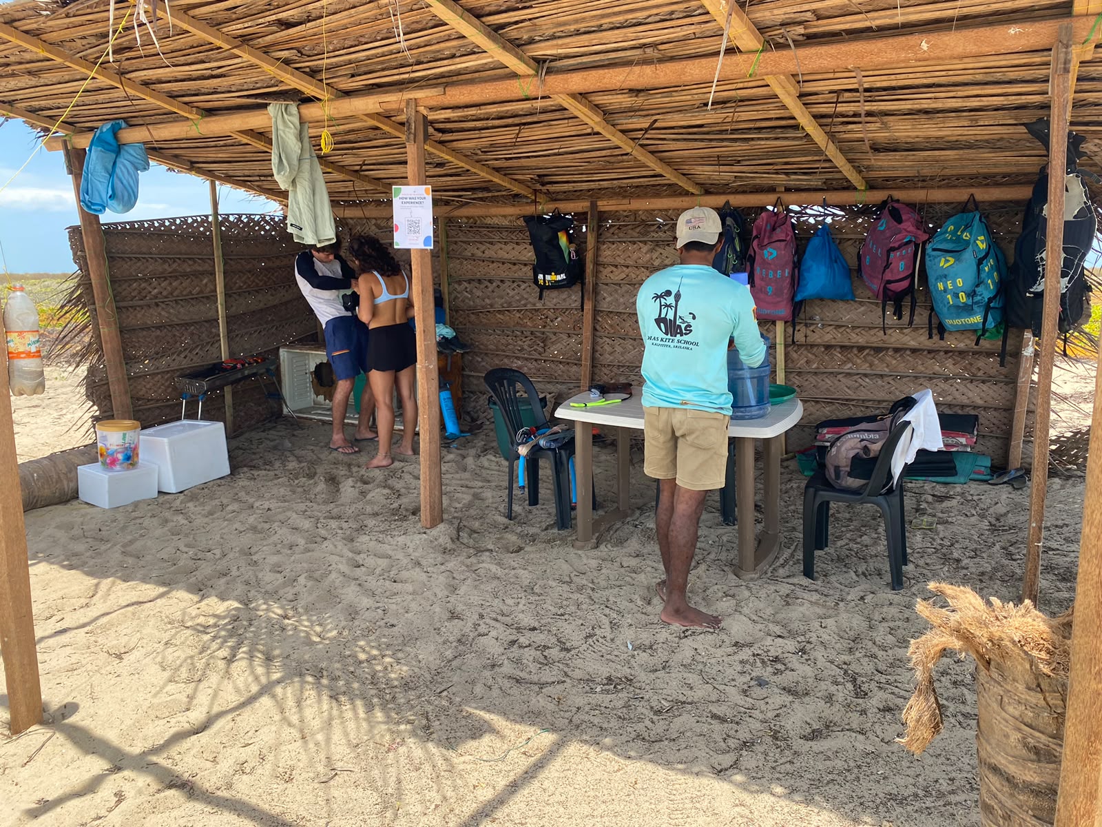Kite school gear station on the beach – kitesurfing in Kalpitiya, Sri Lanka (photo 5)